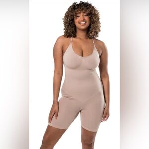 HeyShape Women's Seamless Tummy Control Waist Trainer Bodysuit - Nude